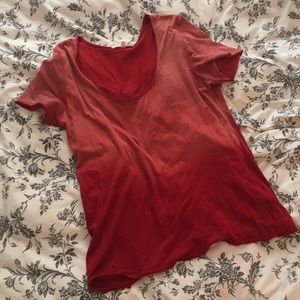 Red ombré slouchy urban outfitters shirt